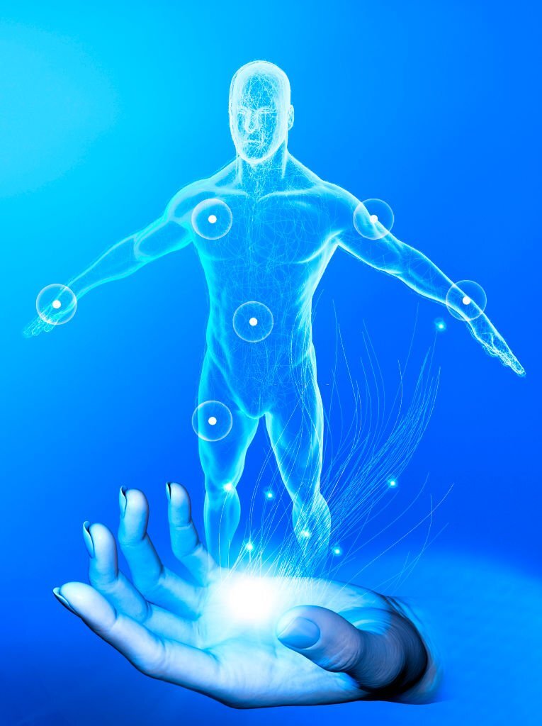 how-it-works Holistic health tools next to scan results – Know your body better with bioenergetic testing.